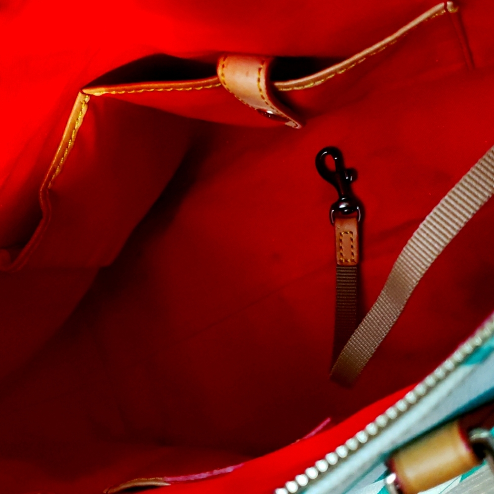 Dooney & Bourke Chevron print satchel - Picture 4 of 4